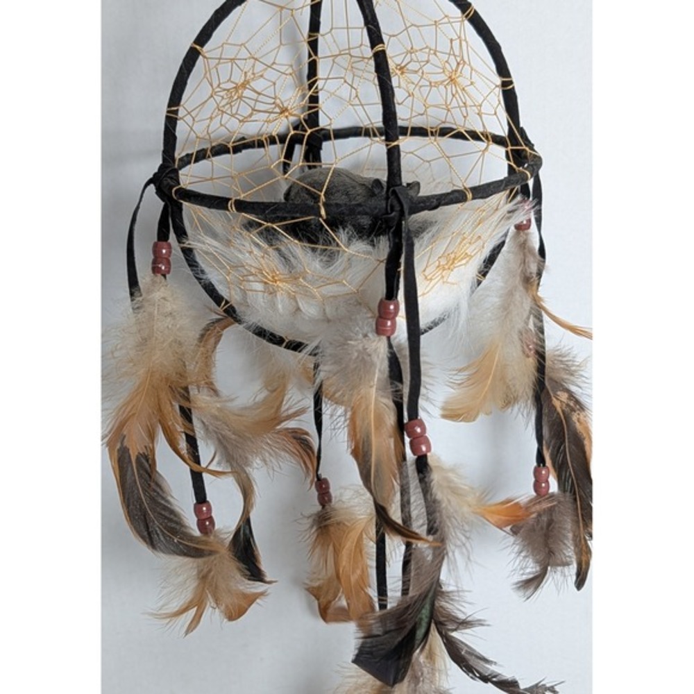 Handmade Dream Catcher Bear Decor‎ Feather Beads Hanging Boho Native Style